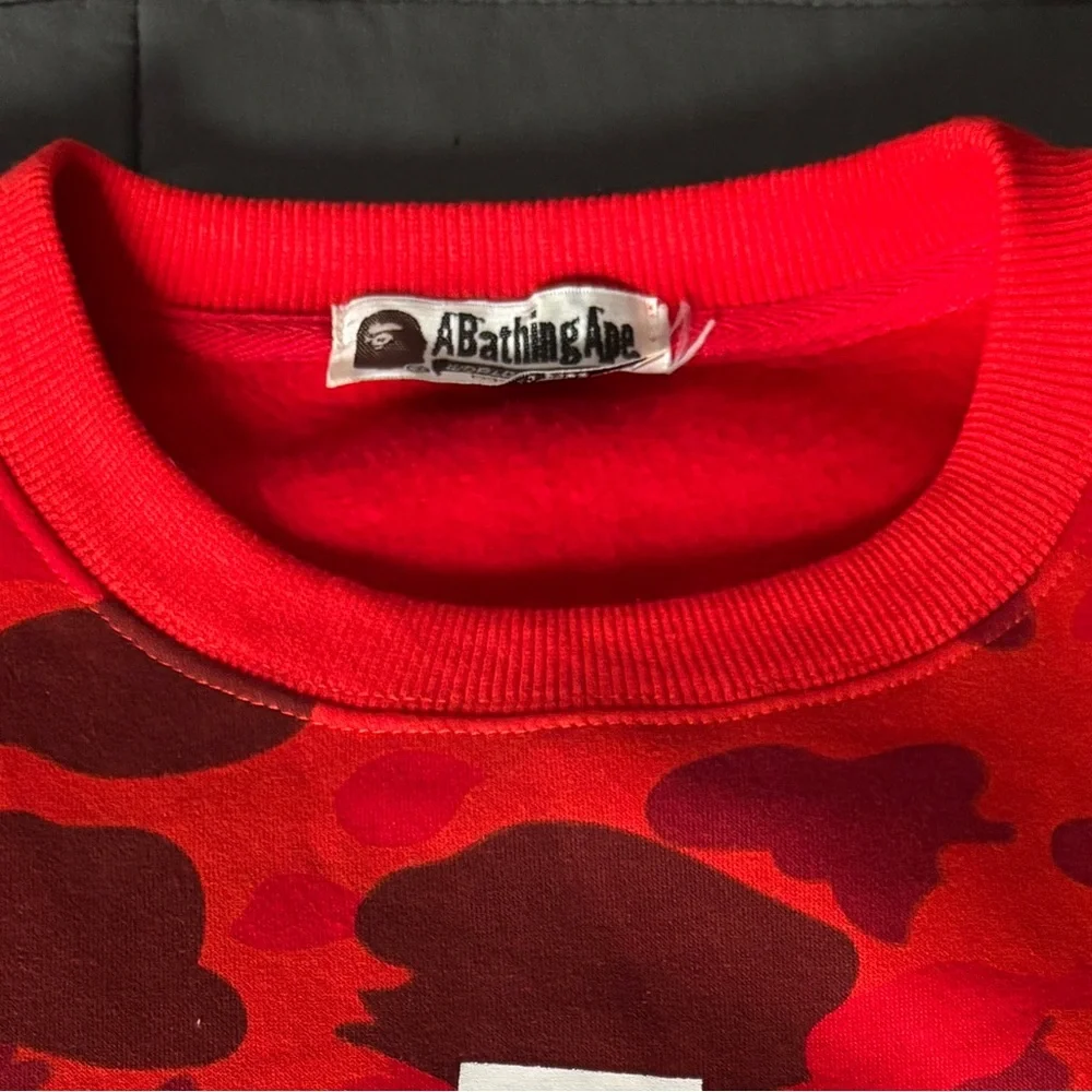 Bathing Ape College Camo “Red” Crewneck - Picture 3 of 5
